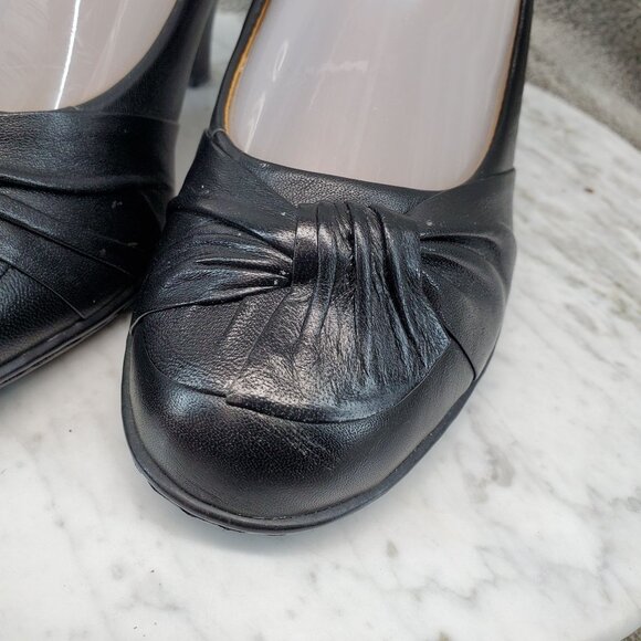 Sofft Shoes Womens Size 7.5 Black Leather Euro Soft Heels *Read* - Picture 4 of 13